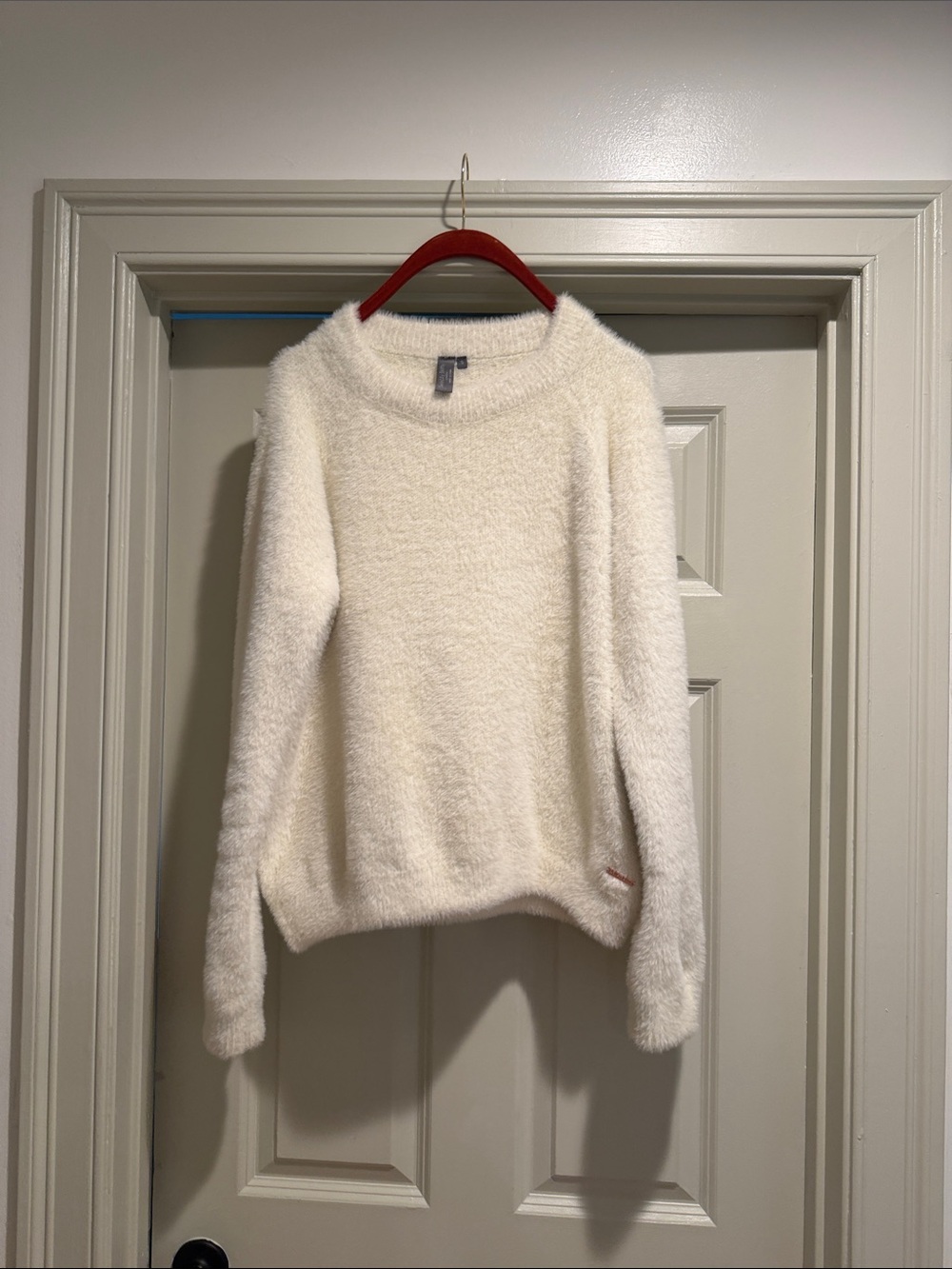 Cozy Sweaty Betty Women's Cream Fuzzy Sweater